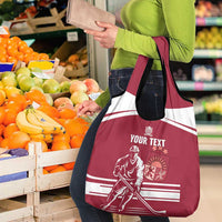 Custom Latvia Hockey Grocery Bag Latvija Latvija