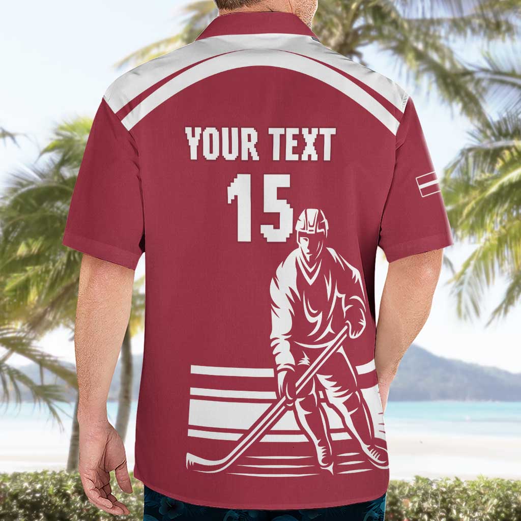 Custom Latvia Hockey Hawaiian Shirt Latvija Latvija