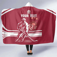 Custom Latvia Hockey Hooded Blanket Latvija Latvija