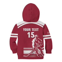 Custom Latvia Hockey Kid Hoodie Latvija Latvija