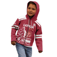 Custom Latvia Hockey Kid Hoodie Latvija Latvija