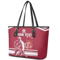 Custom Latvia Hockey Leather Tote Bag Latvija Latvija