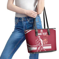 Custom Latvia Hockey Leather Tote Bag Latvija Latvija