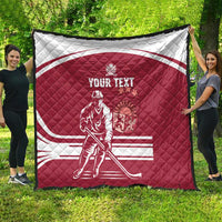Custom Latvia Hockey Quilt Latvija Latvija
