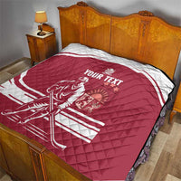 Custom Latvia Hockey Quilt Latvija Latvija