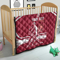 Custom Latvia Hockey Quilt Latvija Latvija