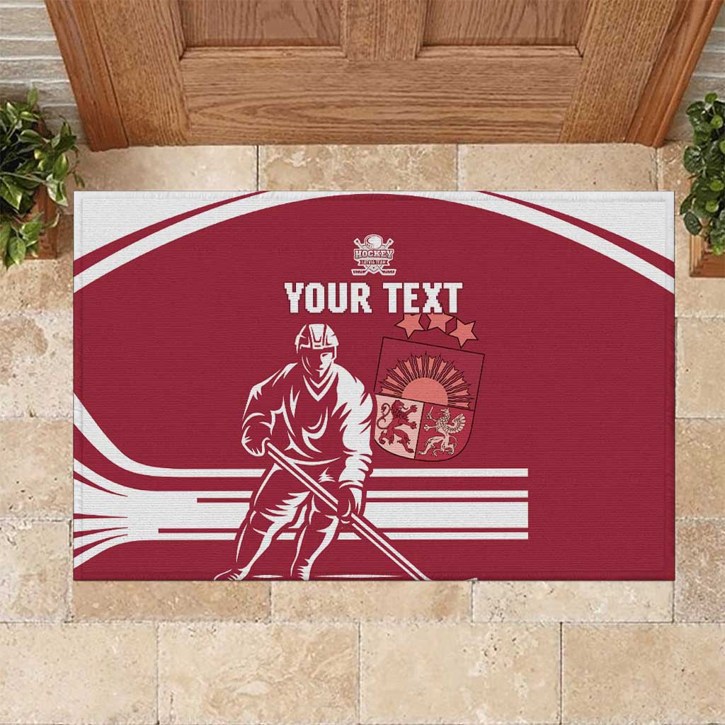 Custom Latvia Hockey Rubber Doormat Latvija Latvija