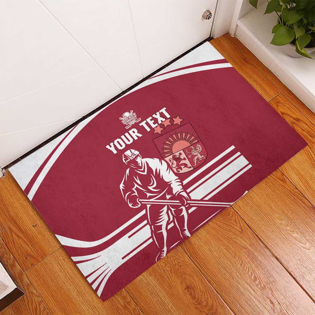 Custom Latvia Hockey Rubber Doormat Latvija Latvija
