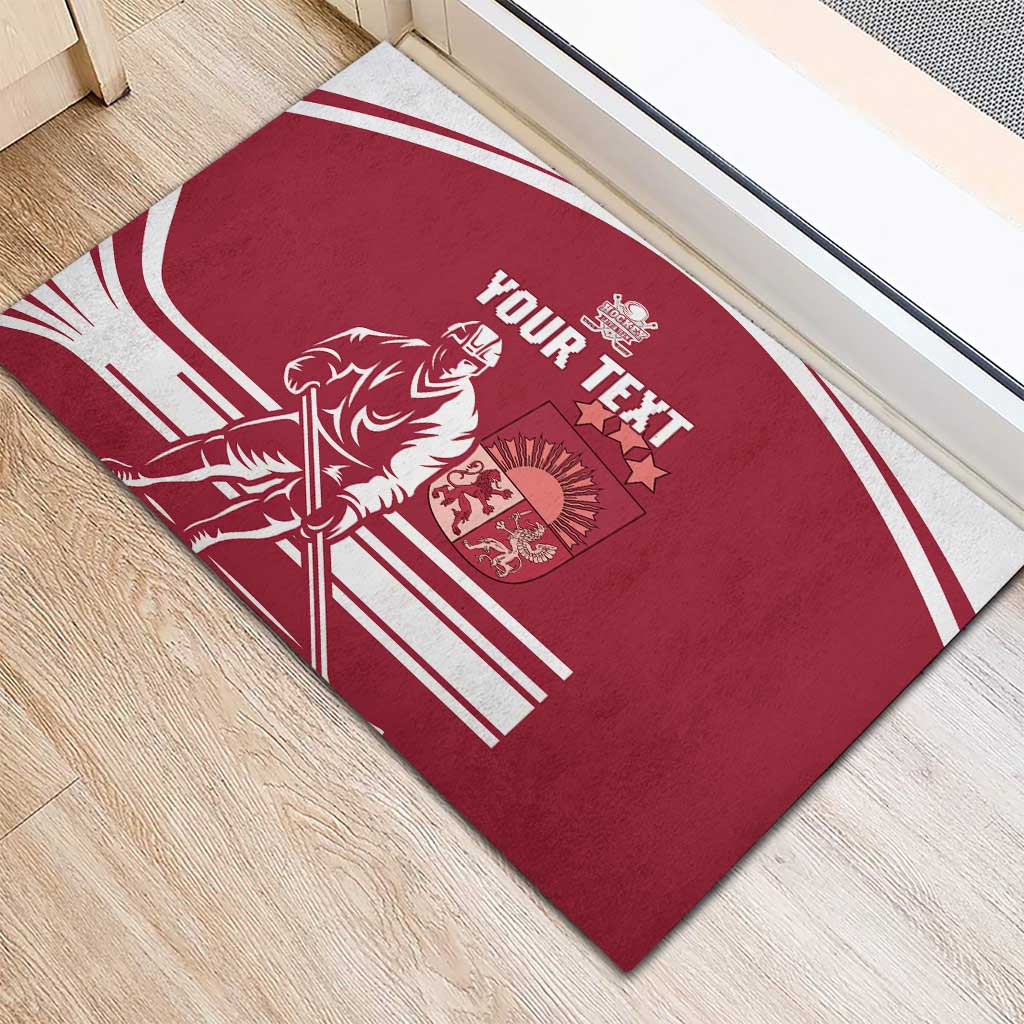 Custom Latvia Hockey Rubber Doormat Latvija Latvija
