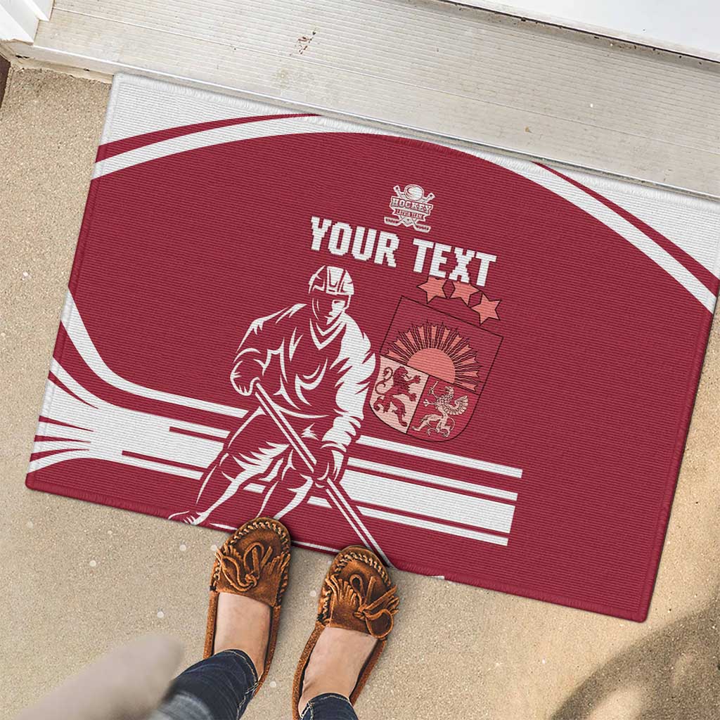 Custom Latvia Hockey Rubber Doormat Latvija Latvija