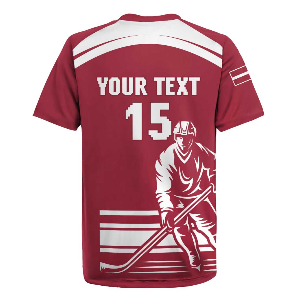Custom Latvia Hockey Rugby Jersey Latvija Latvija