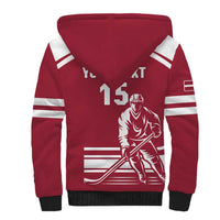 Custom Latvia Hockey Sherpa Hoodie Latvija Latvija
