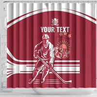 Custom Latvia Hockey Shower Curtain Latvija Latvija