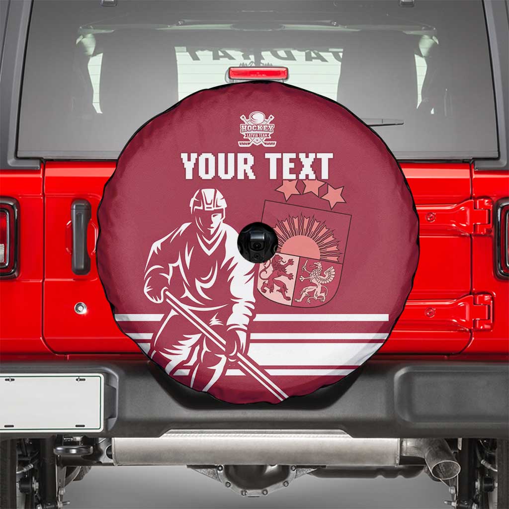 Custom Latvia Hockey Spare Tire Cover Latvija Latvija