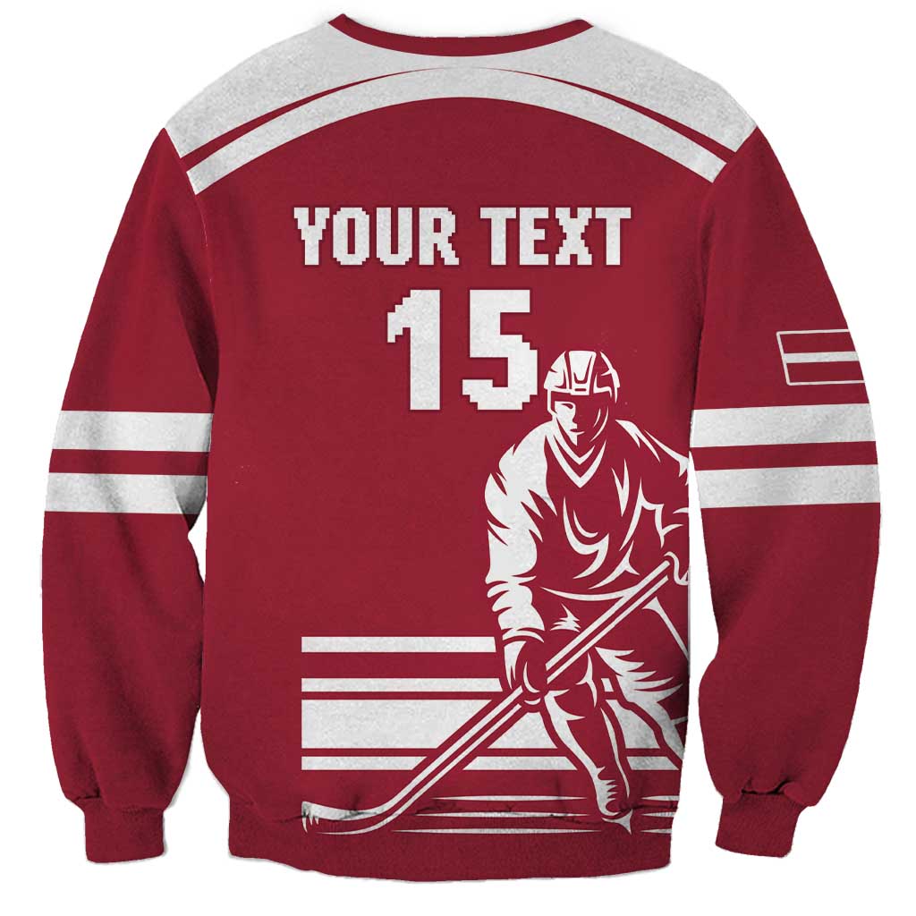 Custom Latvia Hockey Sweatshirt Latvija Latvija