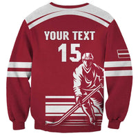 Custom Latvia Hockey Sweatshirt Latvija Latvija