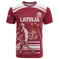 Custom Latvia Hockey T Shirt Latvija Latvija