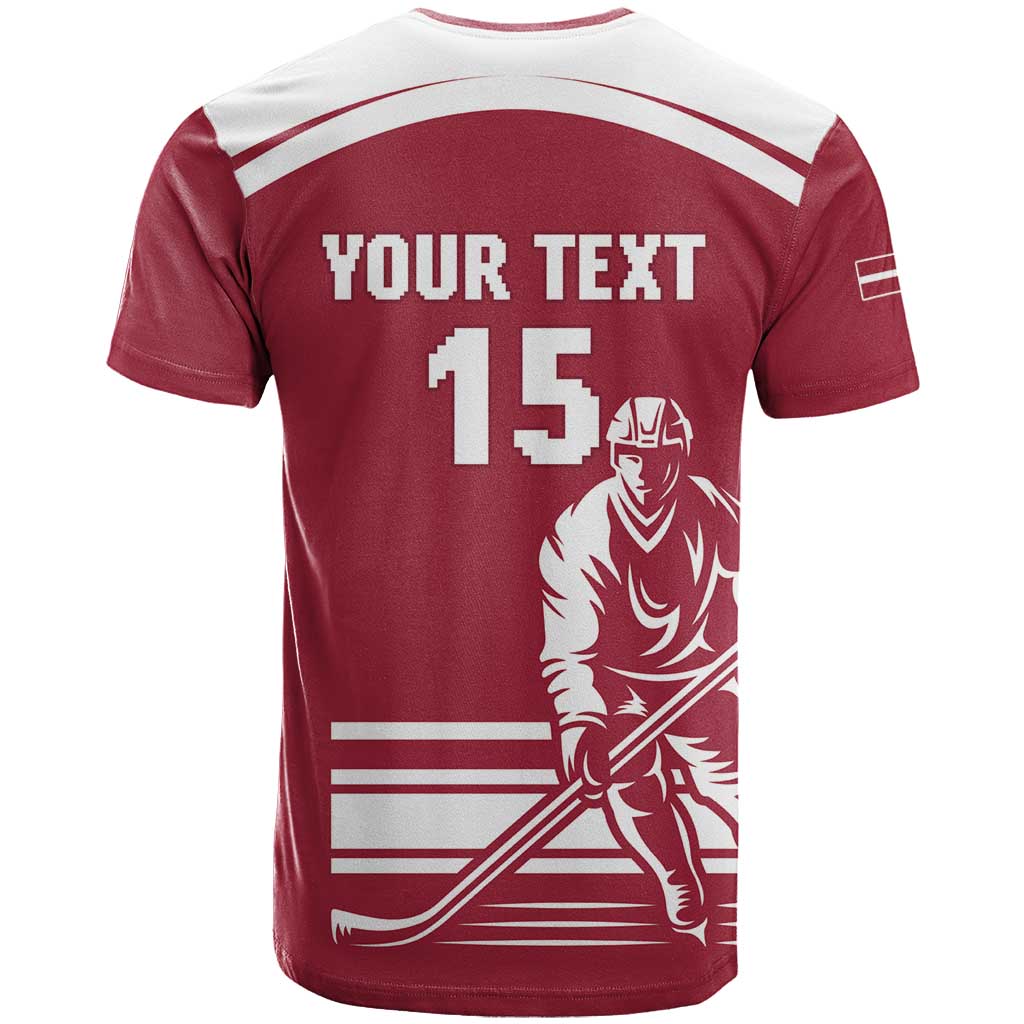 Custom Latvia Hockey T Shirt Latvija Latvija