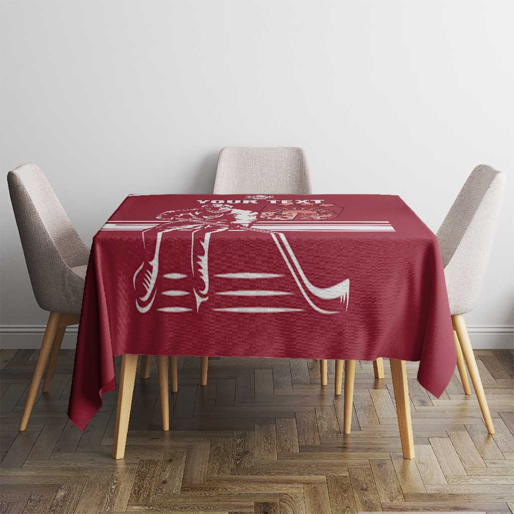 Custom Latvia Hockey Tablecloth Latvija Latvija