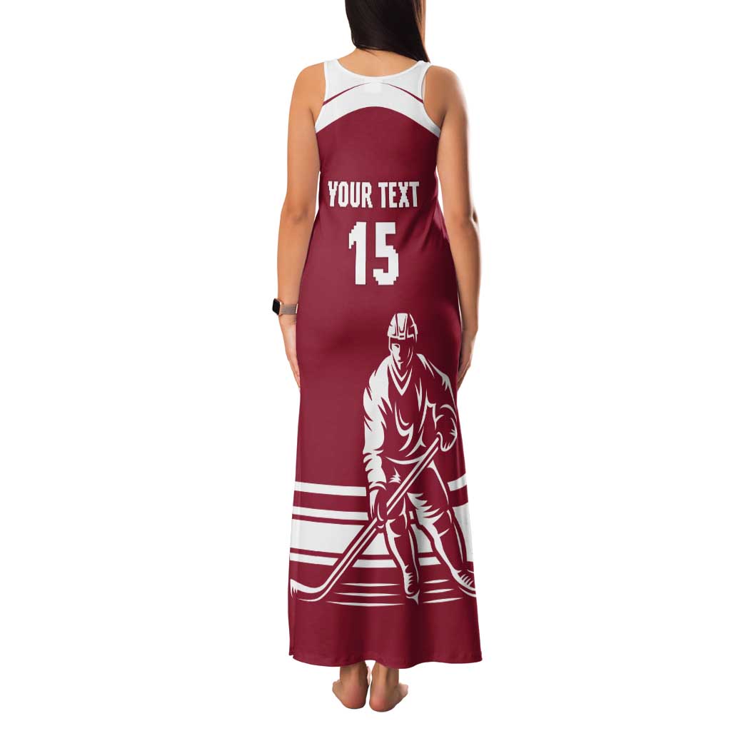 Custom Latvia Hockey Tank Maxi Dress Latvija Latvija