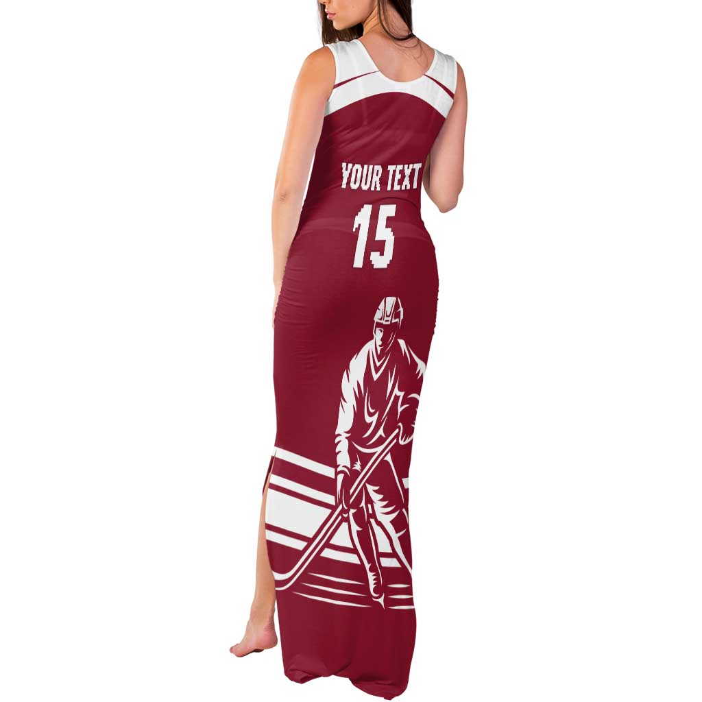 Custom Latvia Hockey Tank Maxi Dress Latvija Latvija