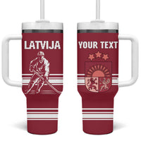 Custom Latvia Hockey Tumbler With Handle Latvija Latvija