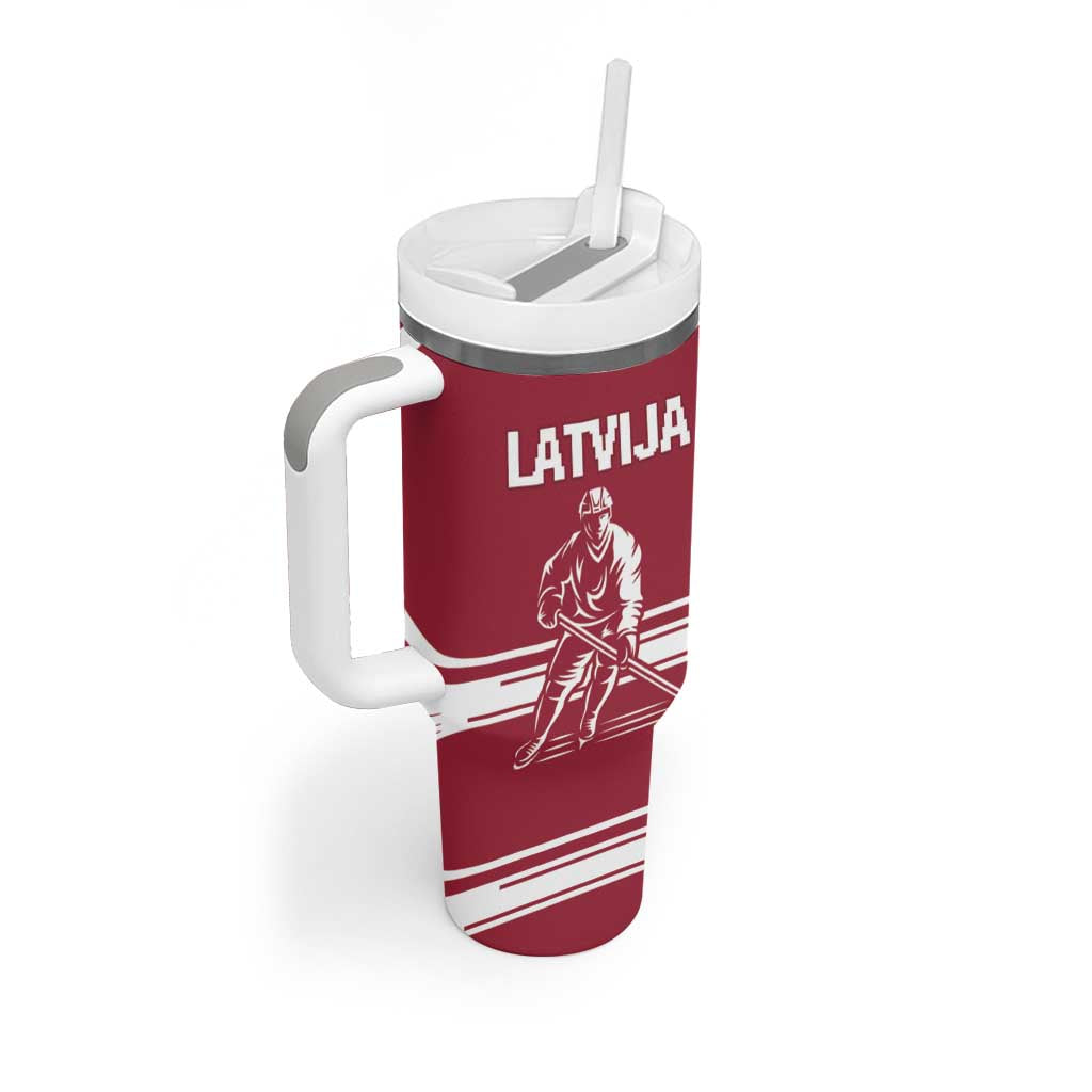Custom Latvia Hockey Tumbler With Handle Latvija Latvija