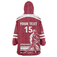 Custom Latvia Hockey Wearable Blanket Hoodie Latvija Latvija
