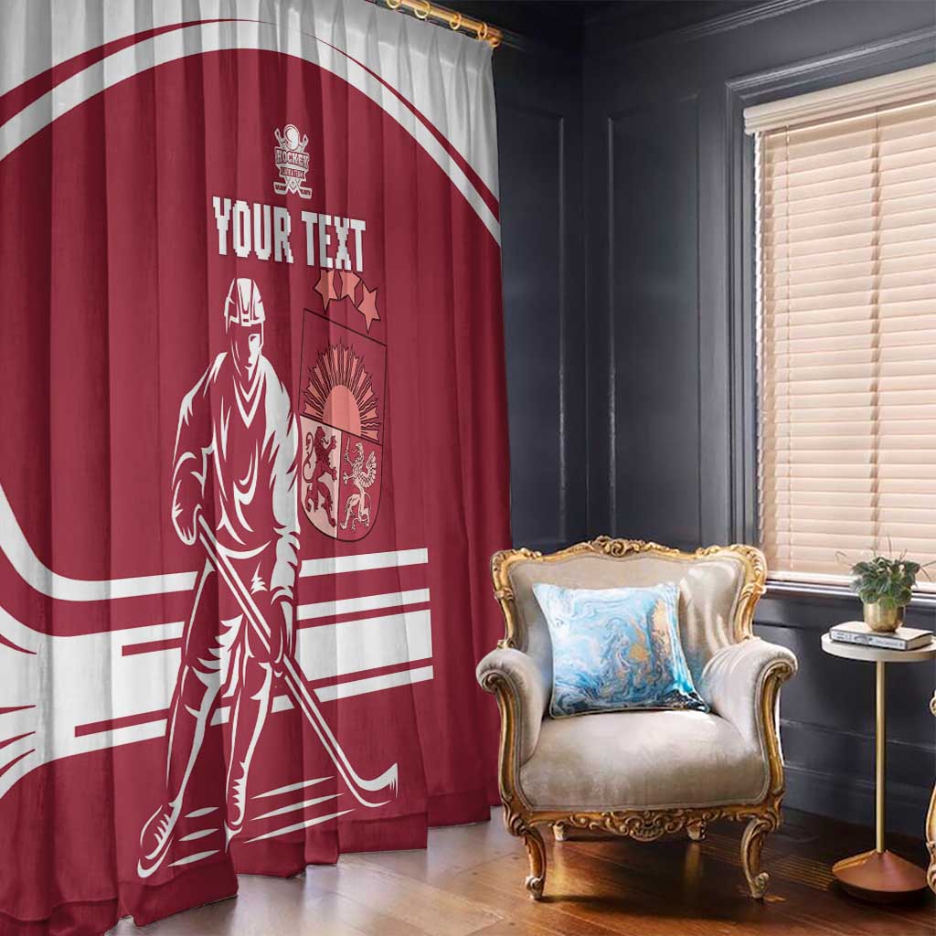 Custom Latvia Hockey Window Curtain Latvija Latvija