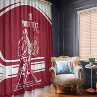 Custom Latvia Hockey Window Curtain Latvija Latvija