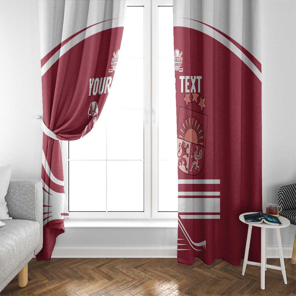 Custom Latvia Hockey Window Curtain Latvija Latvija