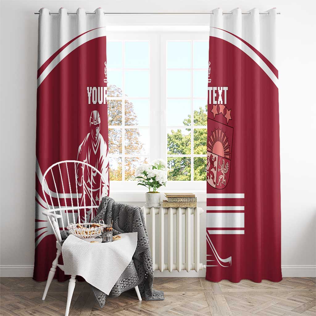 Custom Latvia Hockey Window Curtain Latvija Latvija