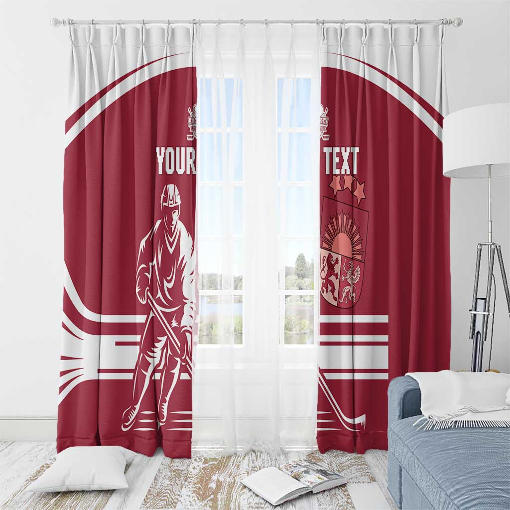 Custom Latvia Hockey Window Curtain Latvija Latvija