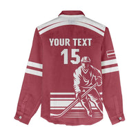 Custom Latvia Hockey Women Casual Shirt Latvija Latvija