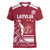 Custom Latvia Hockey Women V-Neck T-Shirt Latvija Latvija