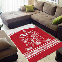 Custom Denmark Hockey Area Rug Come On Danish Lions