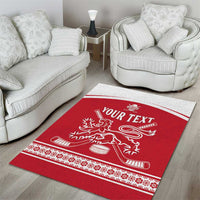 Custom Denmark Hockey Area Rug Come On Danish Lions