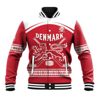 Custom Denmark Hockey Baseball Jacket Come On Danish Lions
