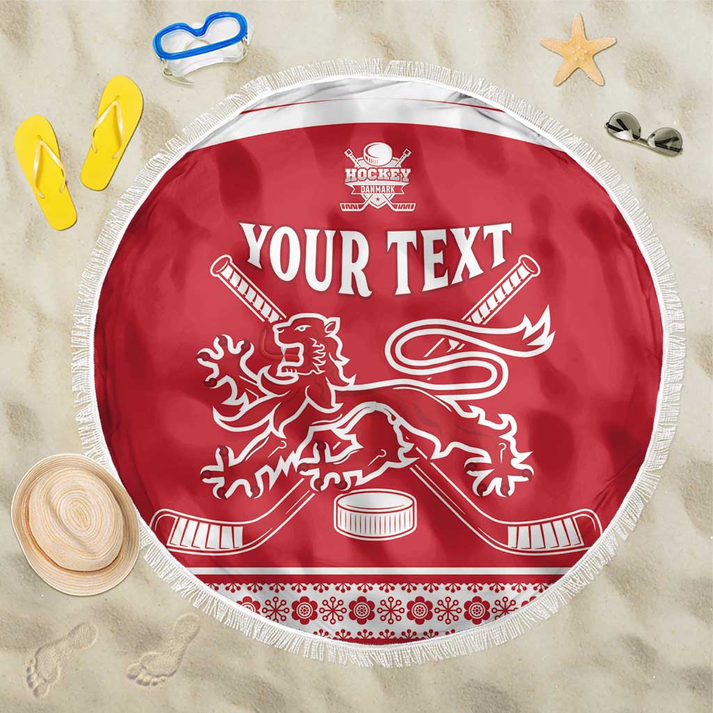 Custom Denmark Hockey Beach Blanket Come On Danish Lions
