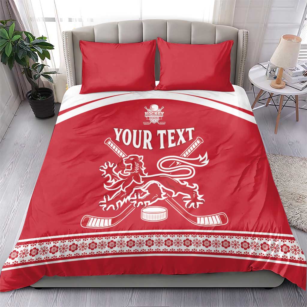 Custom Denmark Hockey Bedding Set Come On Danish Lions