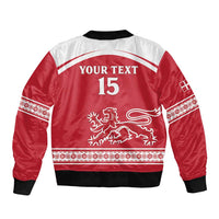 Custom Denmark Hockey Bomber Jacket Come On Danish Lions