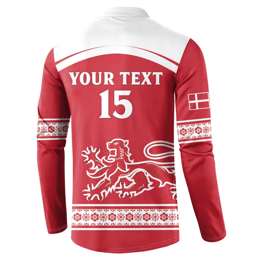 Custom Denmark Hockey Button Sweatshirt Come On Danish Lions