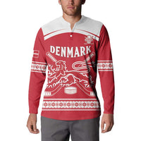 Custom Denmark Hockey Button Sweatshirt Come On Danish Lions