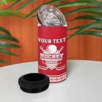 Custom Denmark Hockey 4 in 1 Can Cooler Tumbler Come On Danish Lions