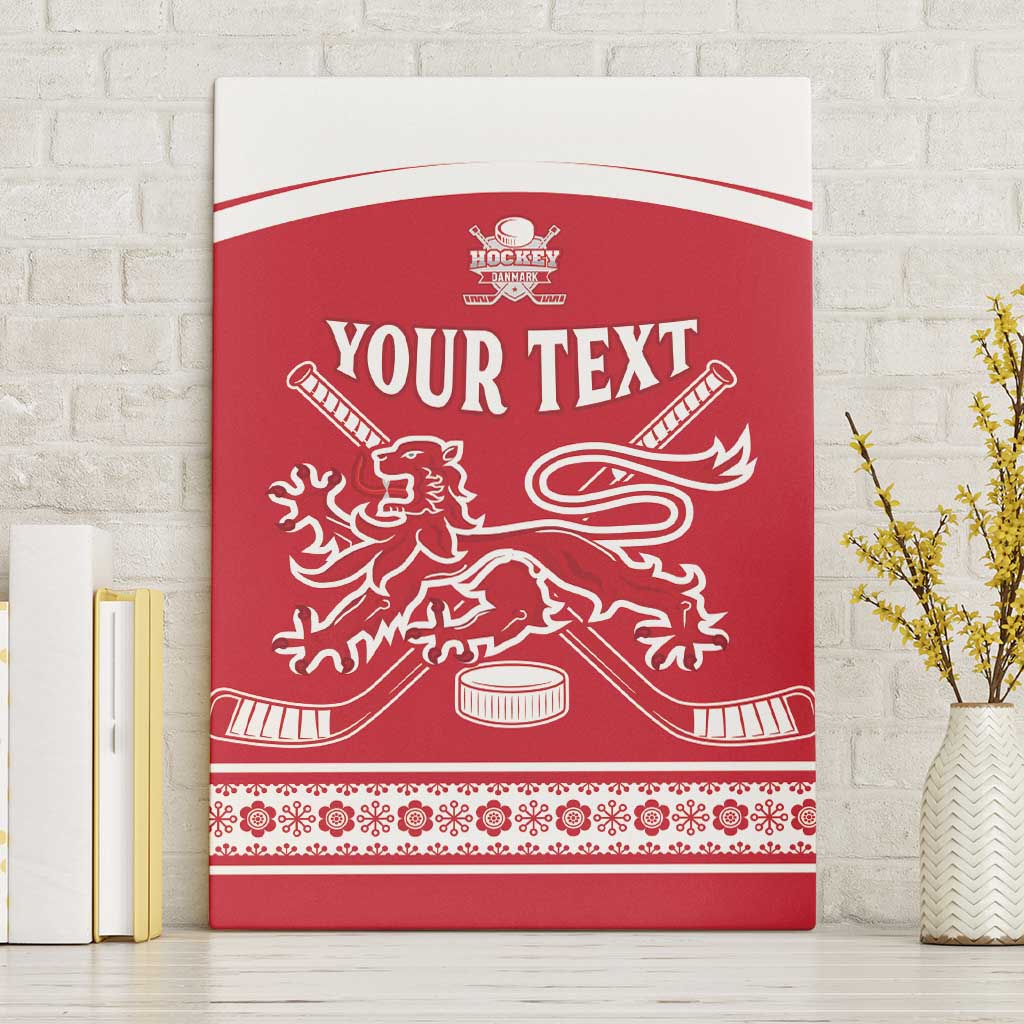 Custom Denmark Hockey Canvas Wall Art Come On Danish Lions