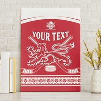 Custom Denmark Hockey Canvas Wall Art Come On Danish Lions