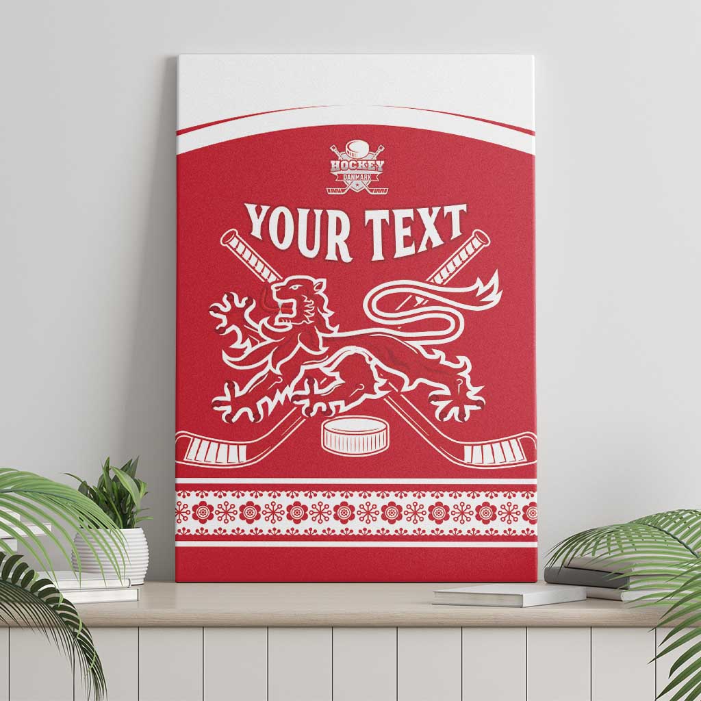 Custom Denmark Hockey Canvas Wall Art Come On Danish Lions