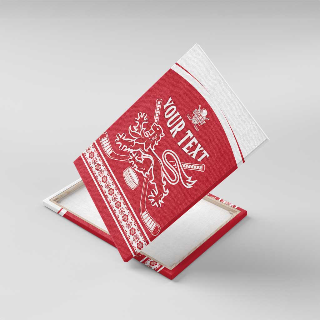 Custom Denmark Hockey Canvas Wall Art Come On Danish Lions