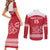 Custom Denmark Hockey Couples Matching Short Sleeve Bodycon Dress and Long Sleeve Button Shirt Come On Danish Lions