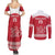 Custom Denmark Hockey Couples Matching Summer Maxi Dress and Long Sleeve Button Shirt Come On Danish Lions